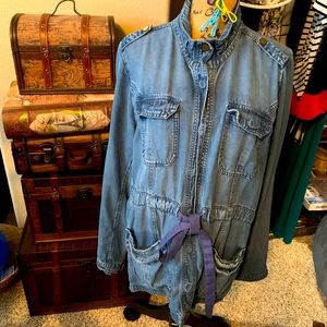 Shabby chic denim jacket